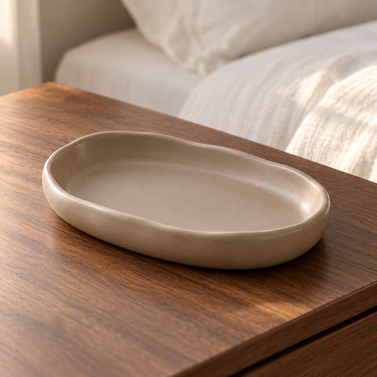 Taupe Oval Dish