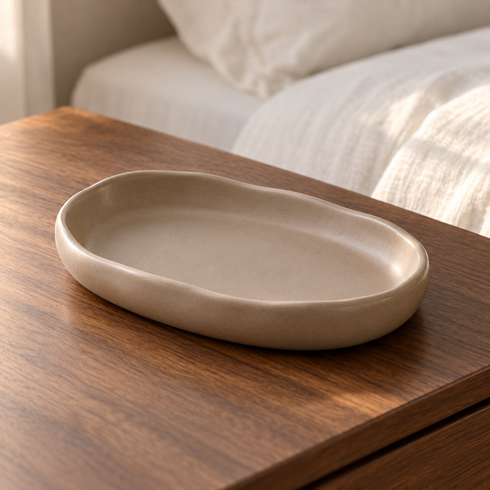 Taupe Oval Dish