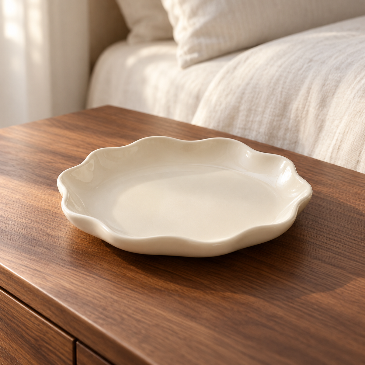 Ivory Ripple Dish